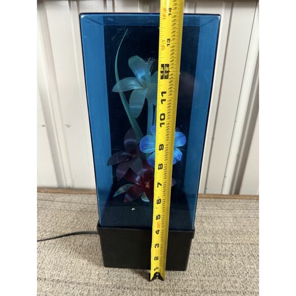 Vintage Fiber Optic Flower Display Case With Music Box- App 14” Tall- Read - Picture 13 of 14